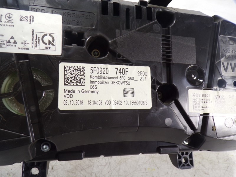 Recambio de cuadro instrumentos para seat leon (5f1) fr referencia OEM IAM 5F0920740F 5F0920740F 1966010873