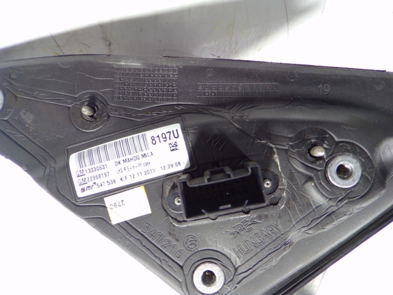 Recambio de espejo derecho para opel insignia berlina 2.0 16v cdti referencia OEM IAM 13329081 13330631 22968197