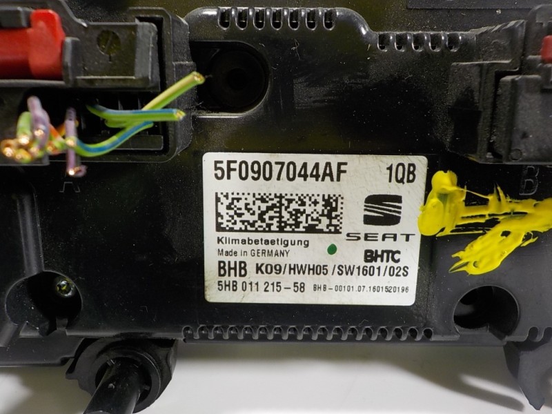 Recambio de mando climatizador para seat leon (5f1) 1.6 tdi referencia OEM IAM 5F0907044AF1QB 5F0907044AF 