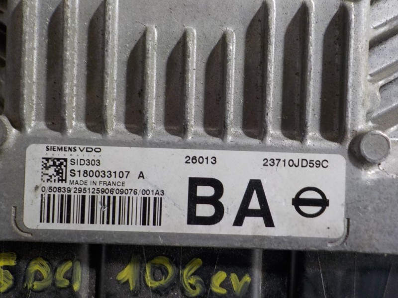 Recambio de centralita motor uce para nissan qashqai (j10) acenta referencia OEM IAM  23710JD59C 