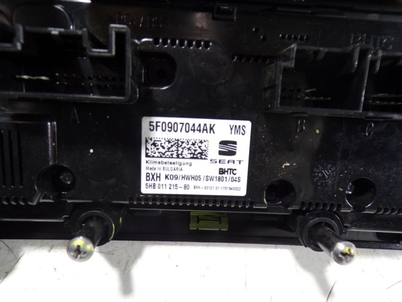 Recambio de mando climatizador para seat leon (5f1) fr referencia OEM IAM 5F0907044AKYMS 5F0907044AK 5HB011215