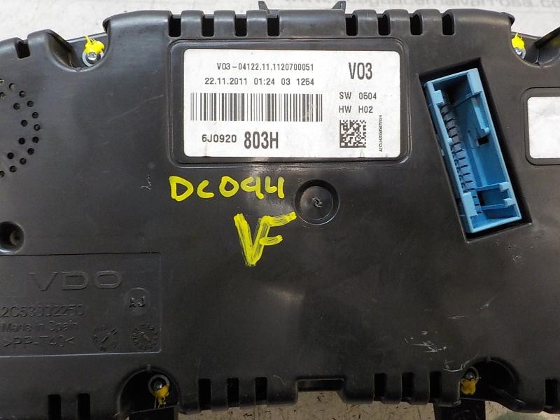 Recambio de cuadro instrumentos para seat ibiza sc (6j1) reference referencia OEM IAM 6J0920803HX 6J0920803H 