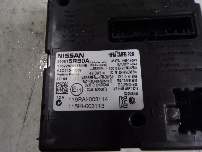 Recambio de modulo electronico para nissan micra v (k14) 0.9 cat referencia OEM IAM 285E15RB0A 285E1RB0A A2C11043502