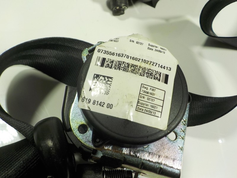 Recambio de cinturon seguridad trasero derecho para fiat panda (319) 1.2 cat referencia OEM IAM 735763967 735561637 