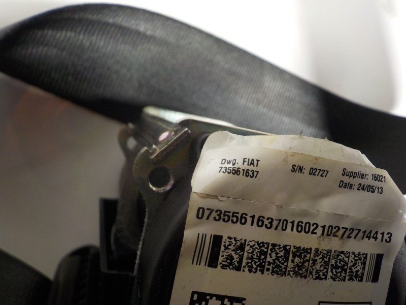 Recambio de cinturon seguridad trasero derecho para fiat panda (319) 1.2 cat referencia OEM IAM 735763967 735561637 