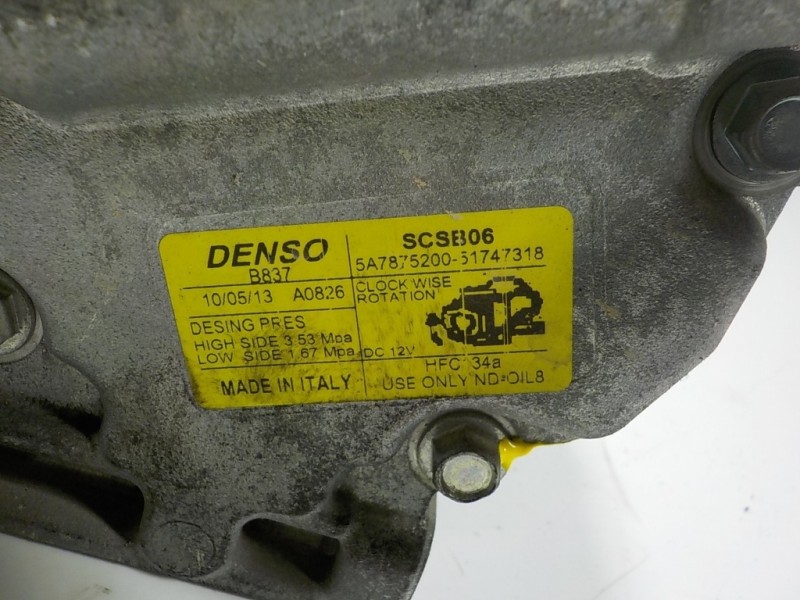 Recambio de compresor aire acondicionado para fiat panda (319) 1.2 cat referencia OEM IAM 51747318 5A7875200 