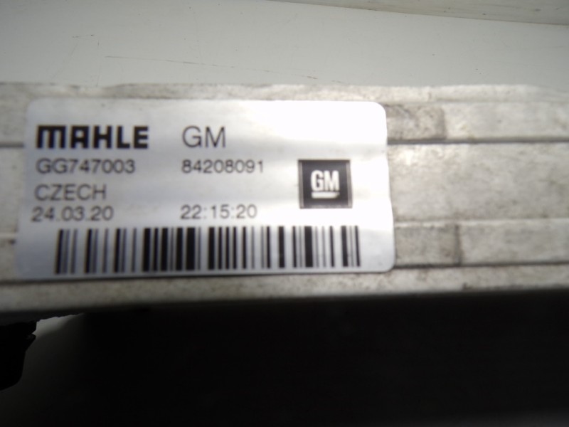 Recambio de intercooler para opel insignia grand sport 1.6 cdti dpf referencia OEM IAM 84208091 84208091 