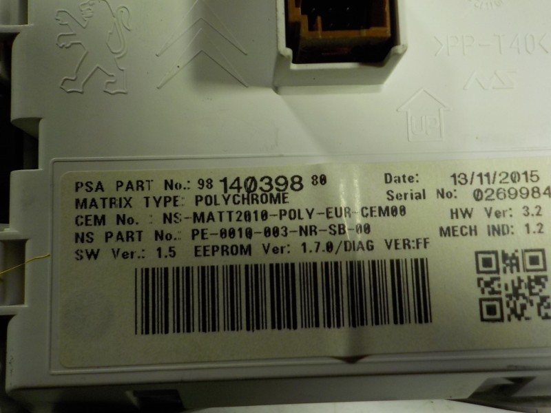 Recambio de cuadro instrumentos para peugeot 508 2.0 blue-hdi fap referencia OEM IAM 9807158780 9814039880 