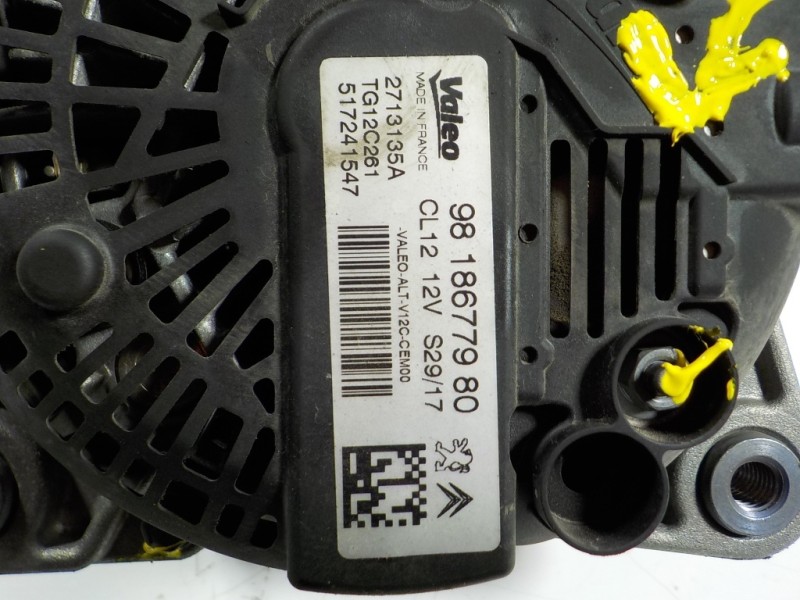Recambio de alternador para peugeot 208 1.2 12v e-vti referencia OEM IAM 9818677980 9818677980 TG12C261