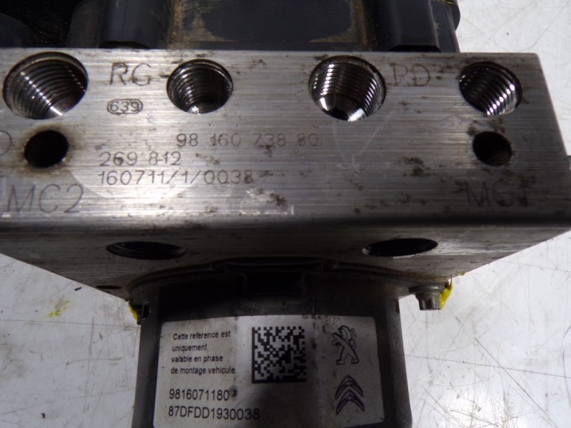 Recambio de abs para peugeot 308 1.6 blue-hdi fap referencia OEM IAM 1616384380 9816071180 