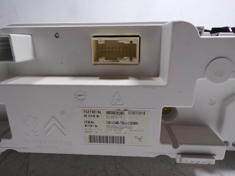 Recambio de cuadro instrumentos para peugeot 308 1.6 blue-hdi fap referencia OEM IAM 9809838380 9809838380 0110878174