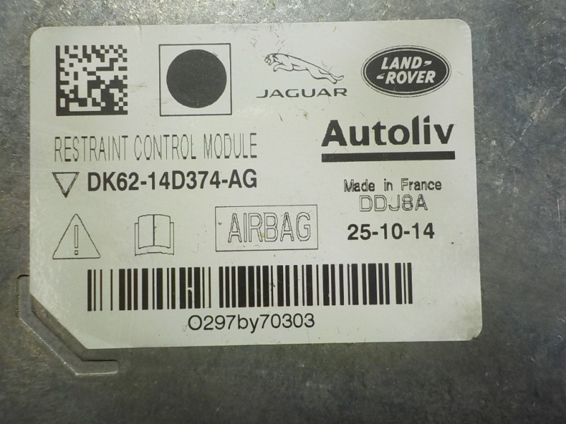 Recambio de centralita airbag para land rover evoque 2.2 td4 cat referencia OEM IAM LR072410 DK6214D374AG 