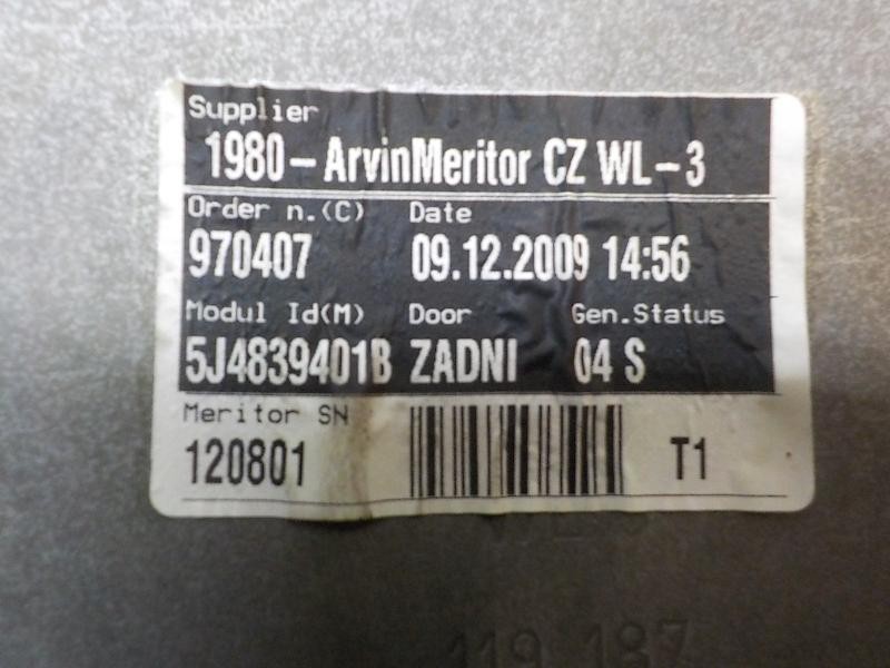 Recambio de elevalunas trasero izquierdo para skoda fabia (5j2 ) young referencia OEM IAM 5J4839401B 970407 