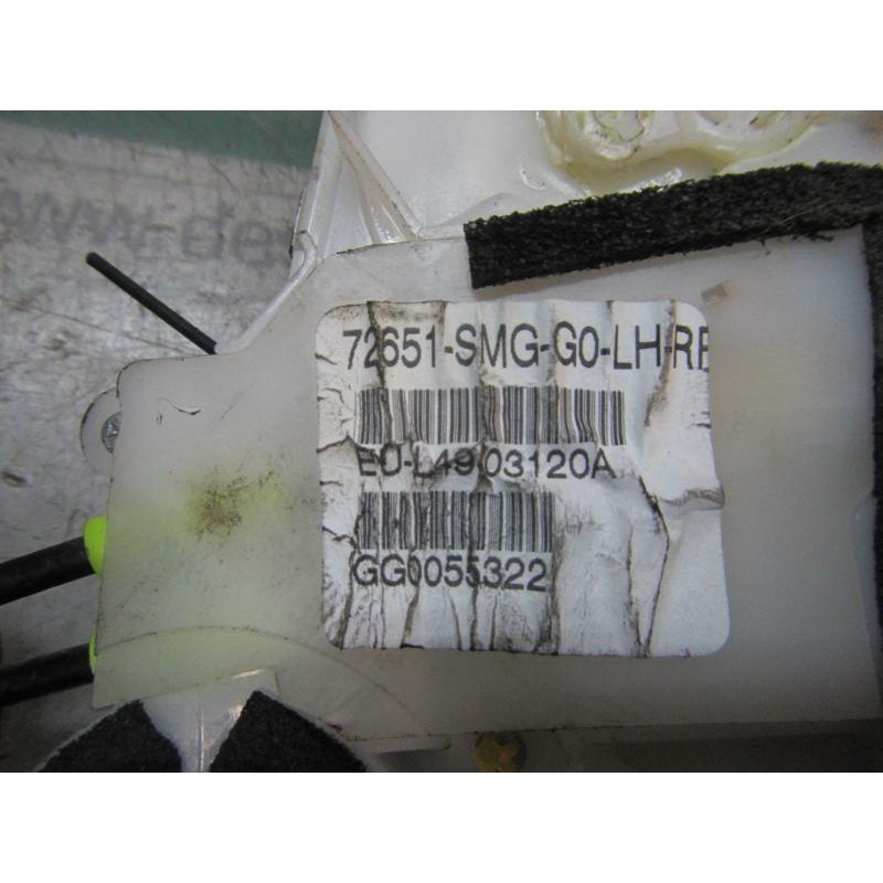 Recambio de cerradura puerta trasera izquierda para honda civic berlina (fn) 2.2 ctdi referencia OEM IAM 72650SMGG05 72651SMGG0L