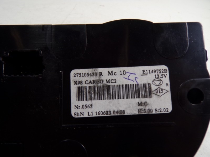 Recambio de mando climatizador para renault clio iv limited referencia OEM IAM 275105430R 275105430R 