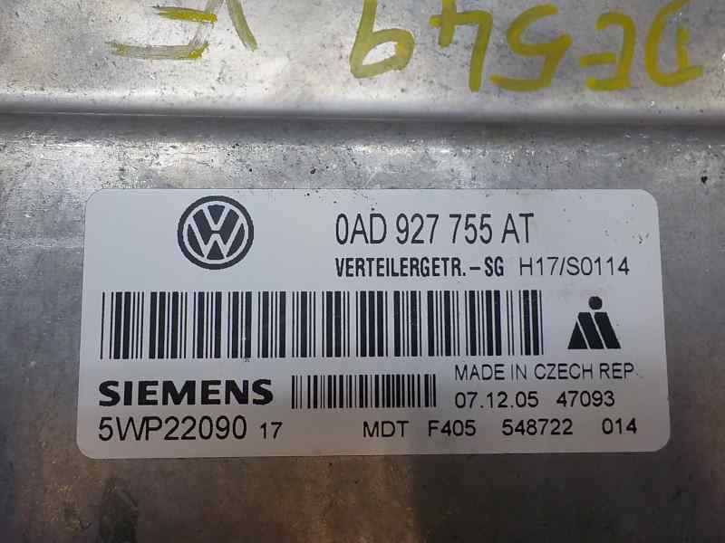 Recambio de centralita motor uce para volkswagen touareg (7la) tdi v6 referencia OEM IAM 0AD927755BG 0AD927755AT 5WP2209017