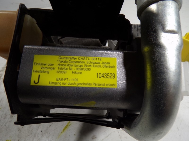 Recambio de cinturon seguridad delantero izquierdo para honda insight (ze2) comfort referencia OEM IAM  1043529 1043529