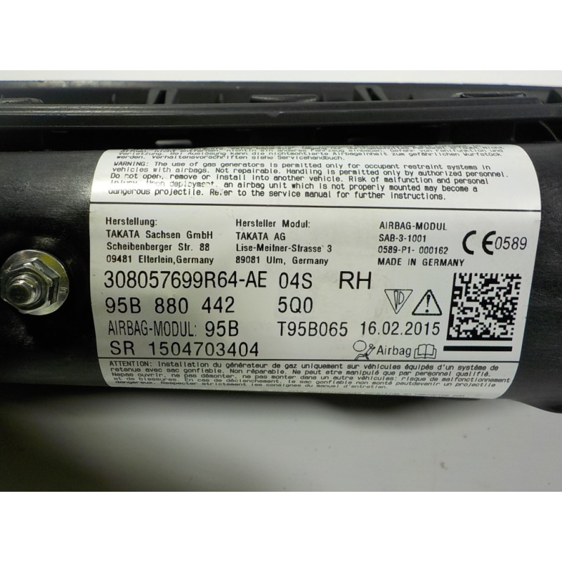 Recambio de airbag lateral trasero derecho para porsche macan (typ ) s referencia OEM IAM 95B8804425Q0 95B8804425Q0 