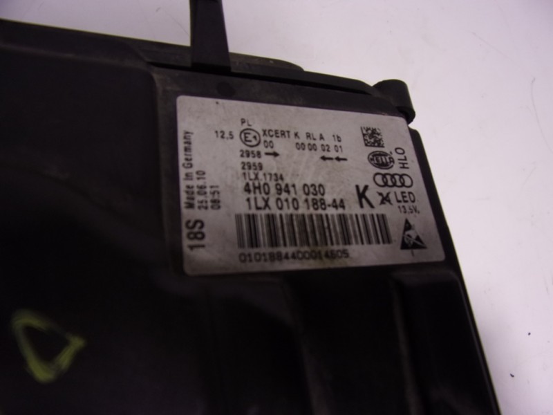 Recambio de faro derecho para audi a8 (4h) 4.2 tdi quattro largo referencia OEM IAM 4H0941030K 4H0941030 