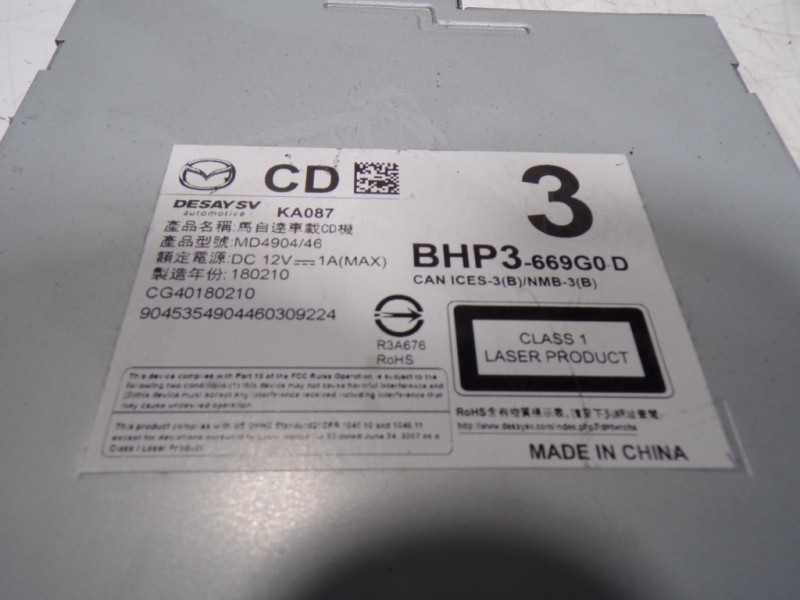 Recambio de sistema audio / radio cd para mazda 3 lim. () origin referencia OEM IAM  BHP3669G0D 