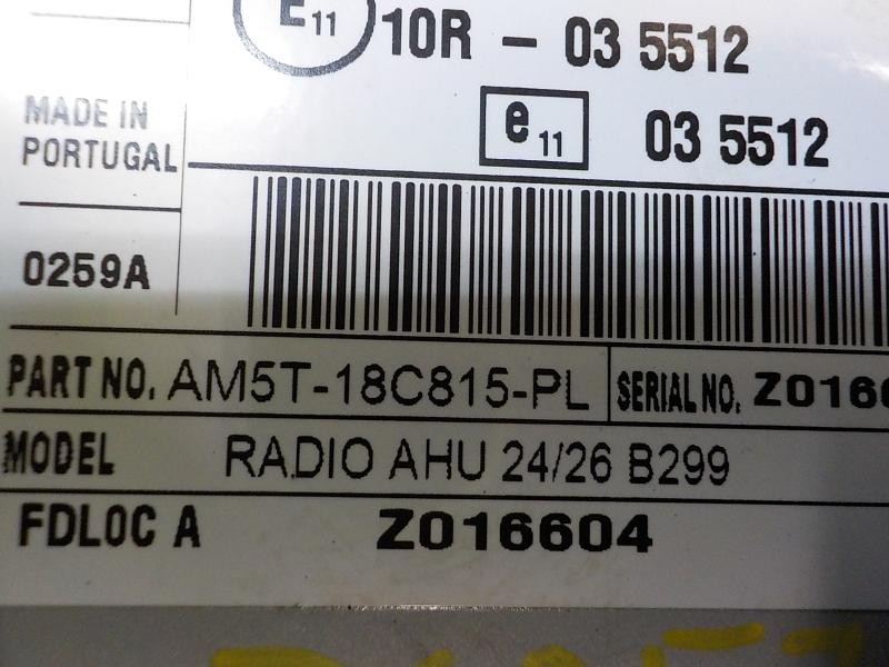 Recambio de sistema audio / radio cd para ford fiesta (ccn) trend referencia OEM IAM 2024533 AM5T18C815PL 