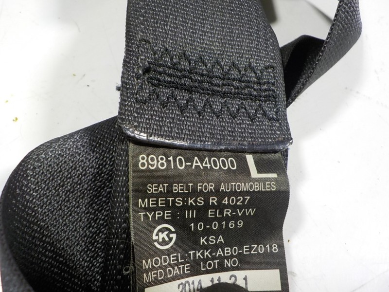 Recambio de cinturon seguridad trasero izquierdo para kia carens ( ) 1.7 crdi cat referencia OEM IAM 89810A4000DCM 89810A4000 