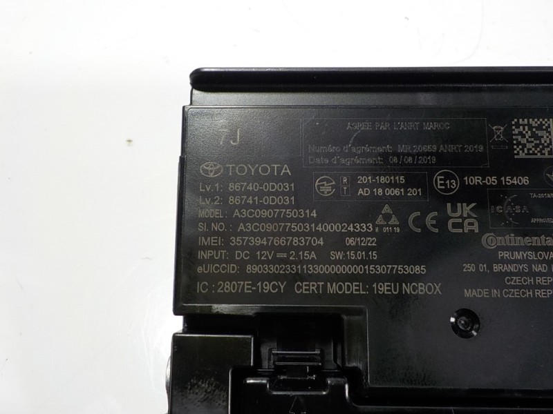 Recambio de modulo electronico para toyota yaris 1.5 vvti hev referencia OEM IAM 867400D030 867400D031 AD180061201