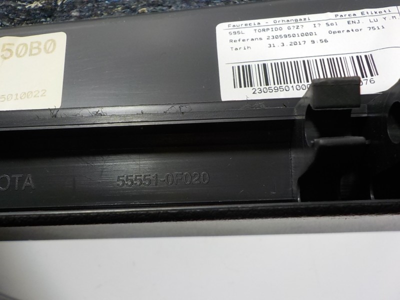 Recambio de guantera para toyota verso 1.6 16v cat referencia OEM IAM 555500F050B0 555510F020 