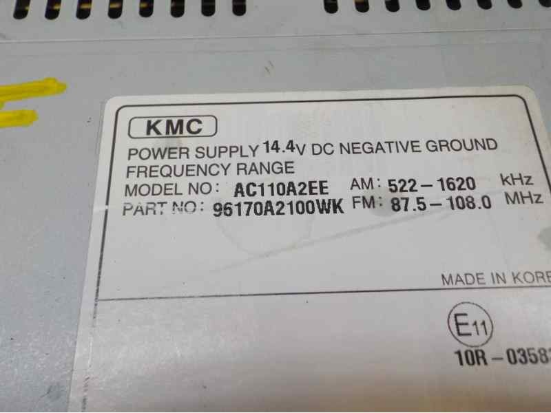Recambio de sistema audio / radio cd para kia cee´d 1.4 cat referencia OEM IAM 96170A2100WK  
