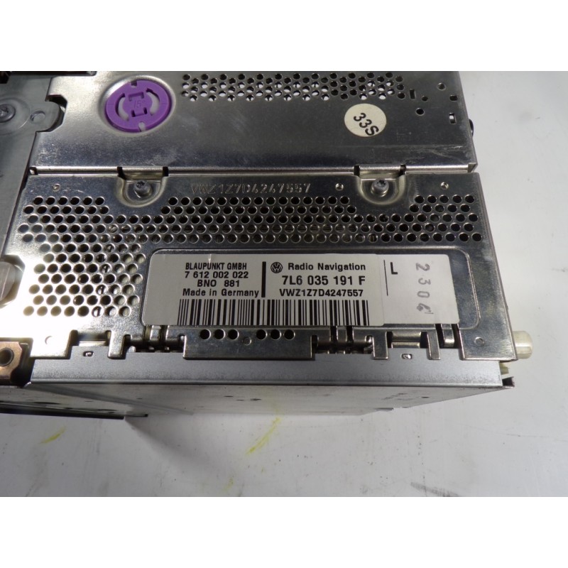 Recambio de sistema audio / radio cd para volkswagen touareg (7l6) 2.5 tdi dpf referencia OEM IAM 7L6035191N 7L6035191F 