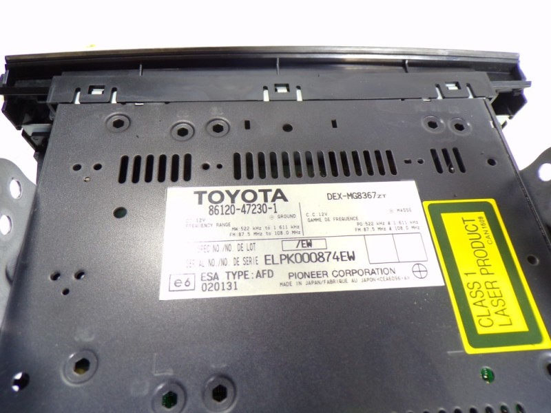 Recambio de sistema audio / radio cd para toyota prius (nhw20) 1.5 cat referencia OEM IAM 8612047230 86120472301 ELPK000874EW