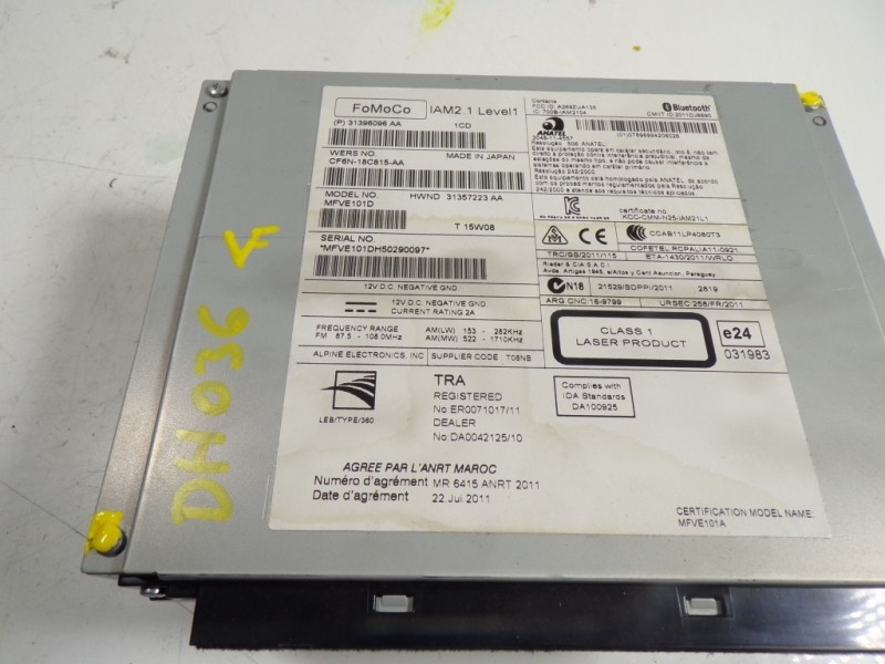 Recambio de sistema audio / radio cd para volvo v40 kinetic referencia OEM IAM 36001114 31396096AA CF6N18C815AA