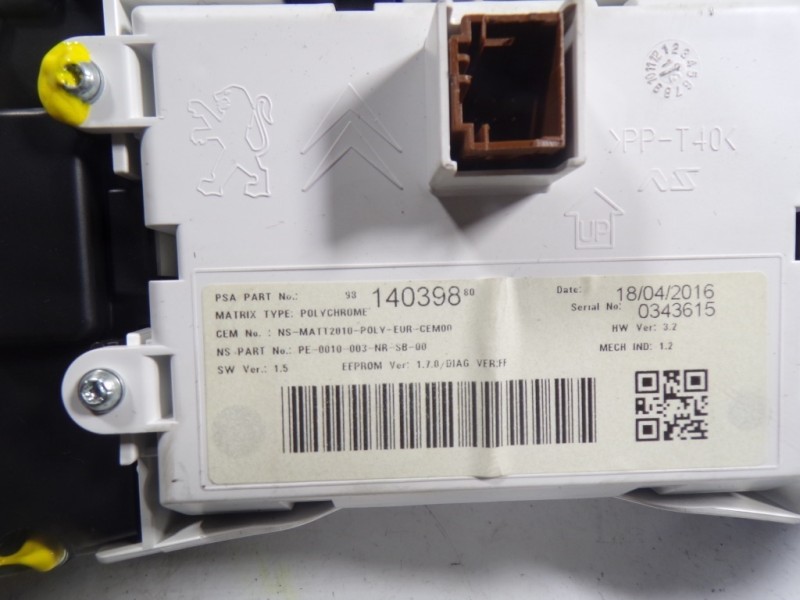 Recambio de cuadro instrumentos para peugeot 508 sw active referencia OEM IAM 9807158780 9814765780 