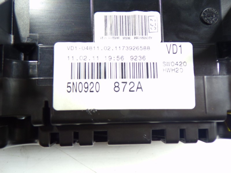 Recambio de cuadro instrumentos para volkswagen tiguan (5n1) 2.0 tdi referencia OEM IAM 5N0920872A 5N0920872A 