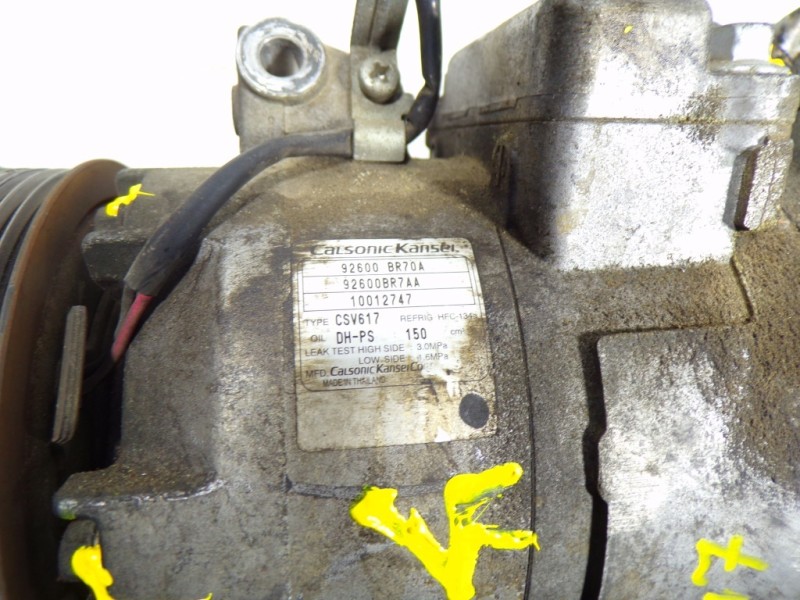 Recambio de compresor aire acondicionado para nissan qashqai (j10) visia referencia OEM IAM 92600BR70A 92600BR70A 10012747