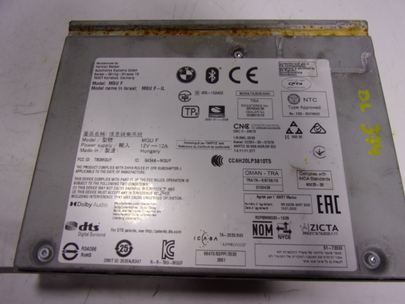 Recambio de sistema audio / radio cd para bmw ix3 referencia OEM IAM 65125A59169 CI5A5916901 