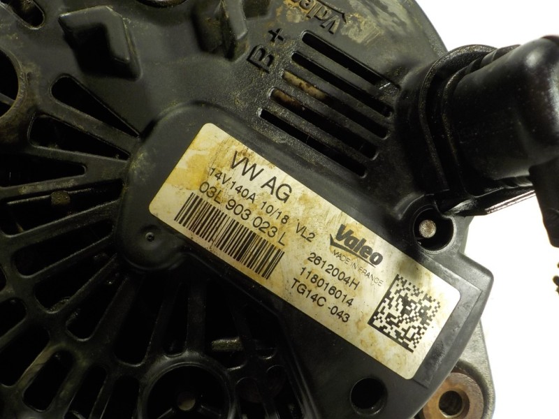 Recambio de alternador para volkswagen t6 transporter furgón referencia OEM IAM 03L903023L 03L903023L TG14C043