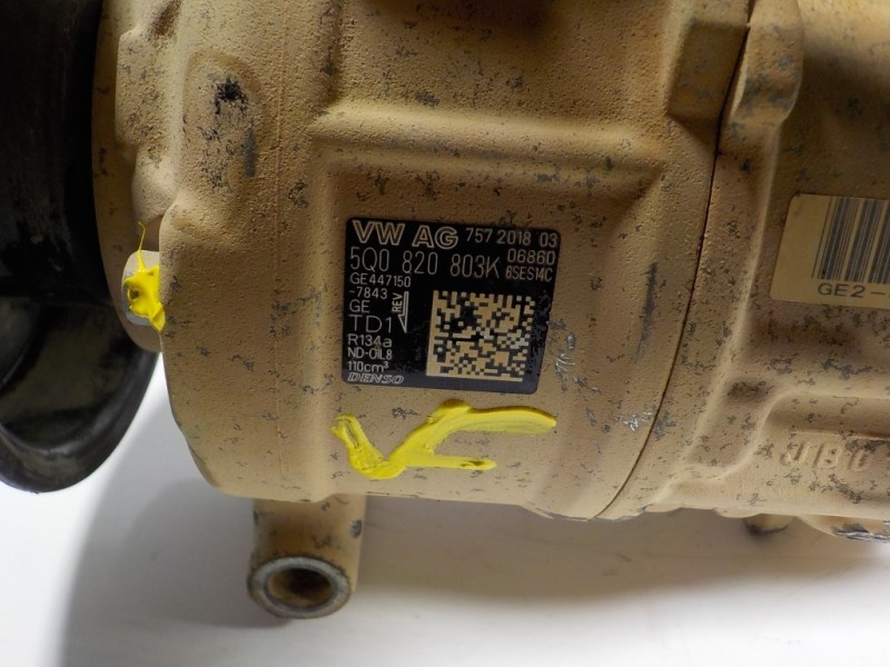 Recambio de compresor aire acondicionado para volkswagen t6 transporter furgón referencia OEM IAM 5Q0820803F 5Q0820803K 