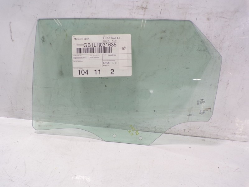 Recambio de cristal puerta trasero izquierdo para audi a1 sportback (gba) 1.0 tfsi referencia OEM IAM 82G845205  