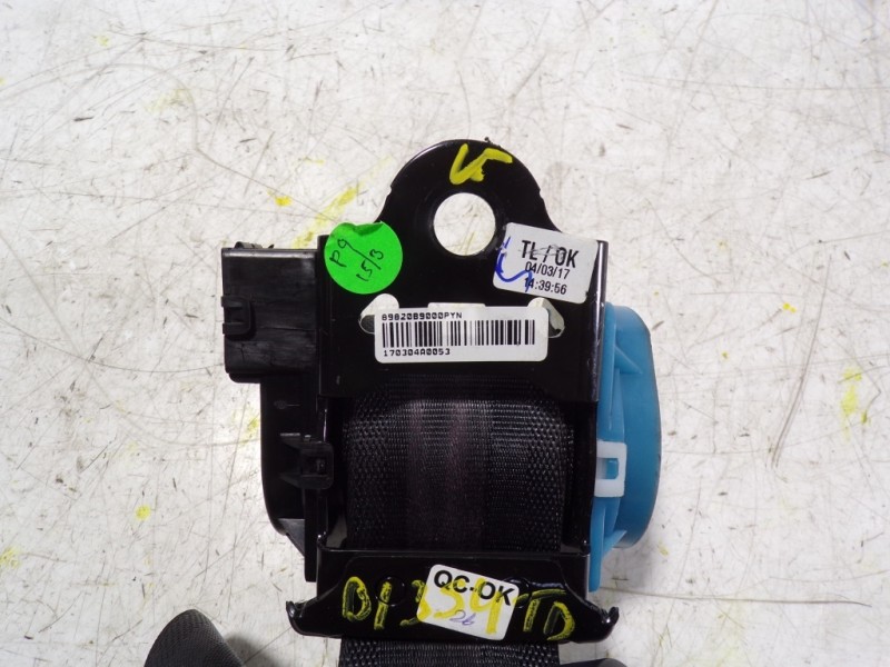 Recambio de cinturon seguridad trasero derecho para hyundai i10 1.2 cat referencia OEM IAM 89820B9000PYN 89820B9000PYN 170304A00