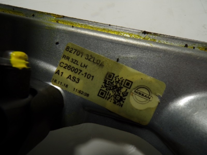 Recambio de elevalunas trasero izquierdo para nissan pulsar (c13) 1.5 turbodiesel cat referencia OEM IAM 827013ZL0A 827013ZL0A 