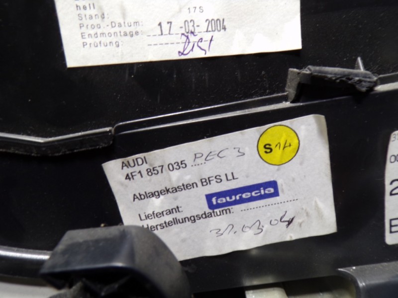 Recambio de guantera para audi a6 berlina (4f2) 3.2 fsi quattro referencia OEM IAM 4F1858134EC3 4F1857035 