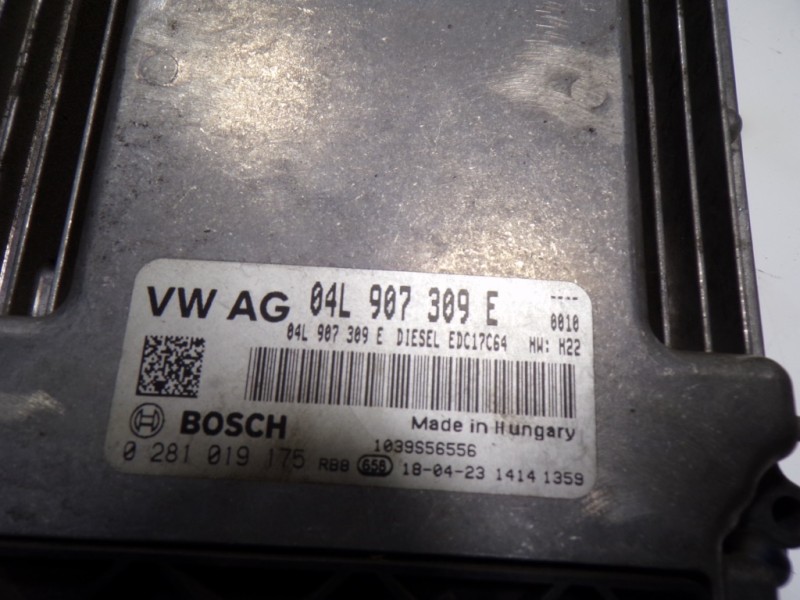 Recambio de centralita motor uce para seat toledo (kg3) 1.6 tdi referencia OEM IAM 04L906021EG 04L907309E 