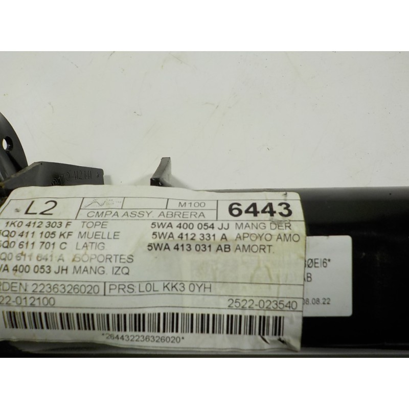 Recambio de amortiguador delantero derecho para seat leon sportstourer (kl8) 2.0 tdi referencia OEM IAM 5WA413031AB 5WA413031AB 