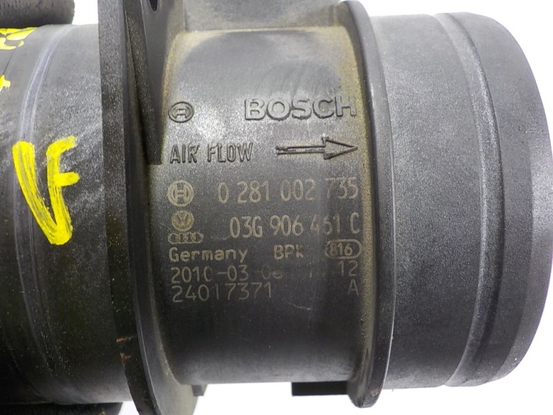 Recambio de caudalimetro para volkswagen passat variant (3c5) 2.0 tdi referencia OEM IAM 03G906461C 03G906461C 0281002735