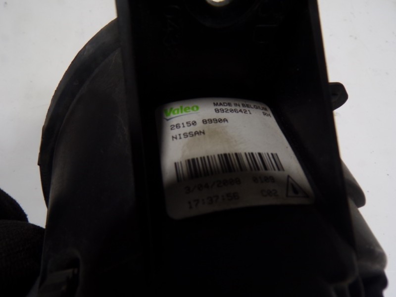 Recambio de faro antiniebla derecho para nissan qashqai (j10) tekna referencia OEM IAM B6A508990A 261508990A 