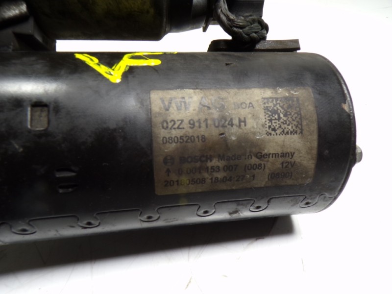 Recambio de motor arranque para seat toledo (kg3) 1.6 tdi referencia OEM IAM 02Z911024H 02Z911024H 