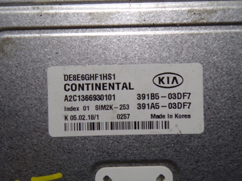 Recambio de centralita motor uce para kia niro drive plug-in hybrid referencia OEM IAM 391A503DF7 A2C1366930101 