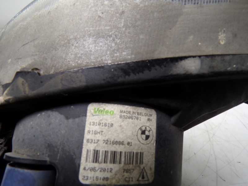 Recambio de faro antiniebla derecho para bmw serie 5 lim. (f10) 530d xdrive referencia OEM IAM 63177216886 89206701 
