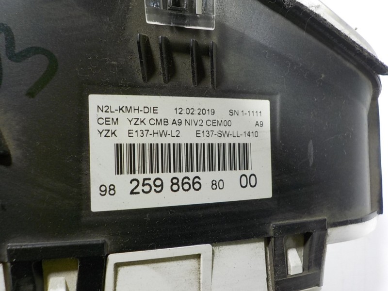 Recambio de cuadro instrumentos para peugeot 2008 (--.2013) 1.6 blue-hdi fap referencia OEM IAM 9825986680 982598668000 